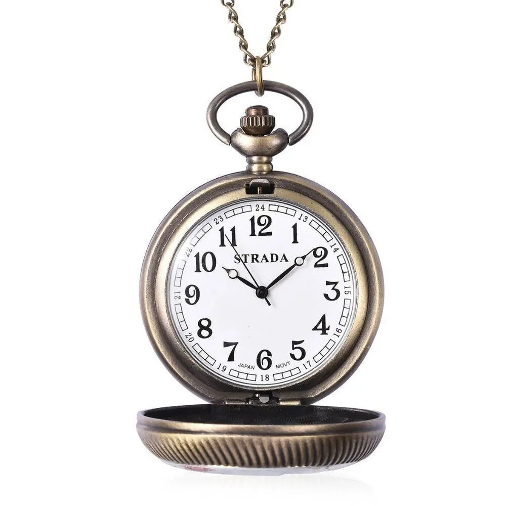 STRADA Butterfly Pocket Watch